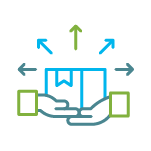 Mains portant un objet rayonnant